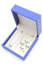 Parure de bijoux avec boîte en acier inoxydable - VERT