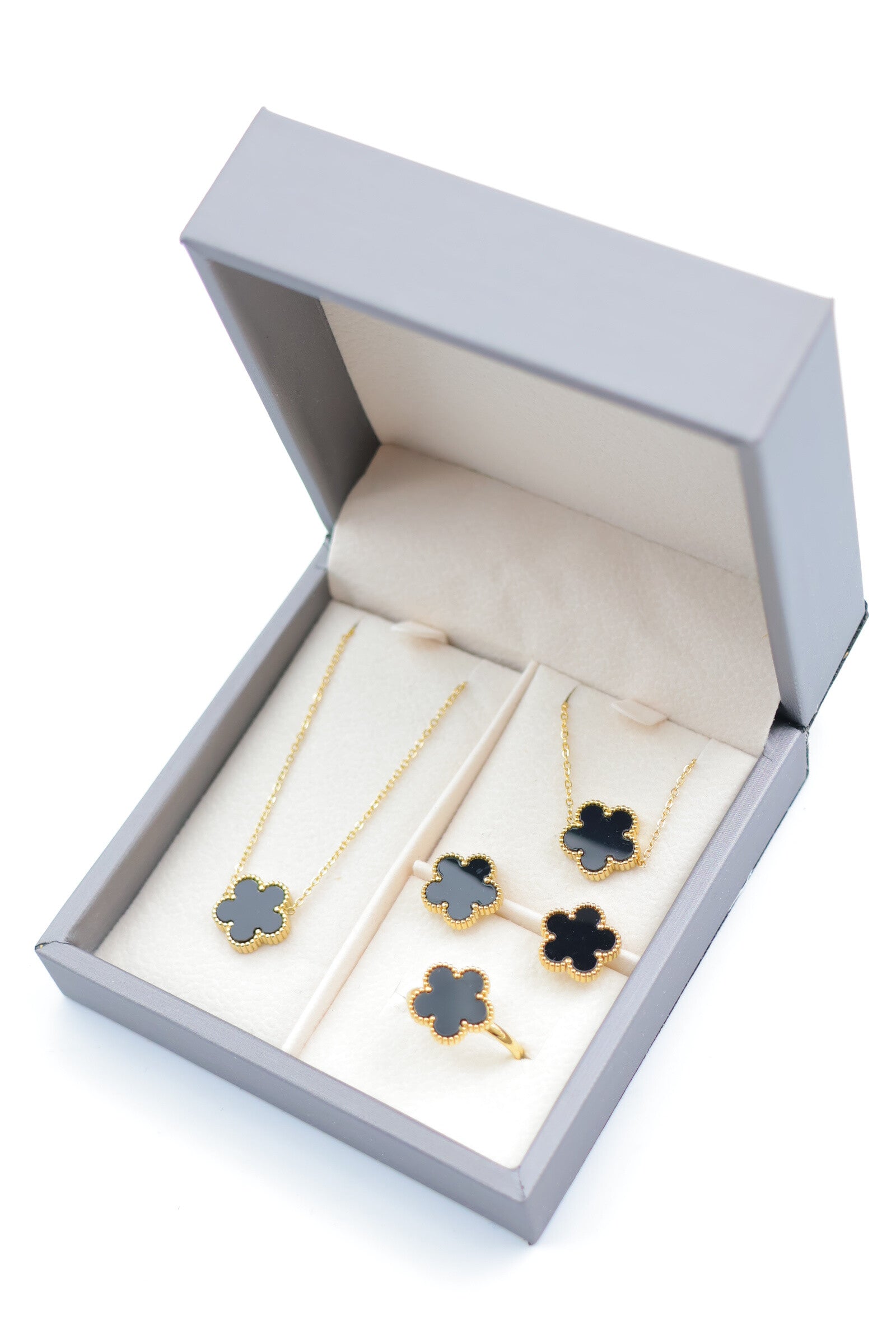 Parure de bijoux avec boîte en acier inoxydable - DORÉ