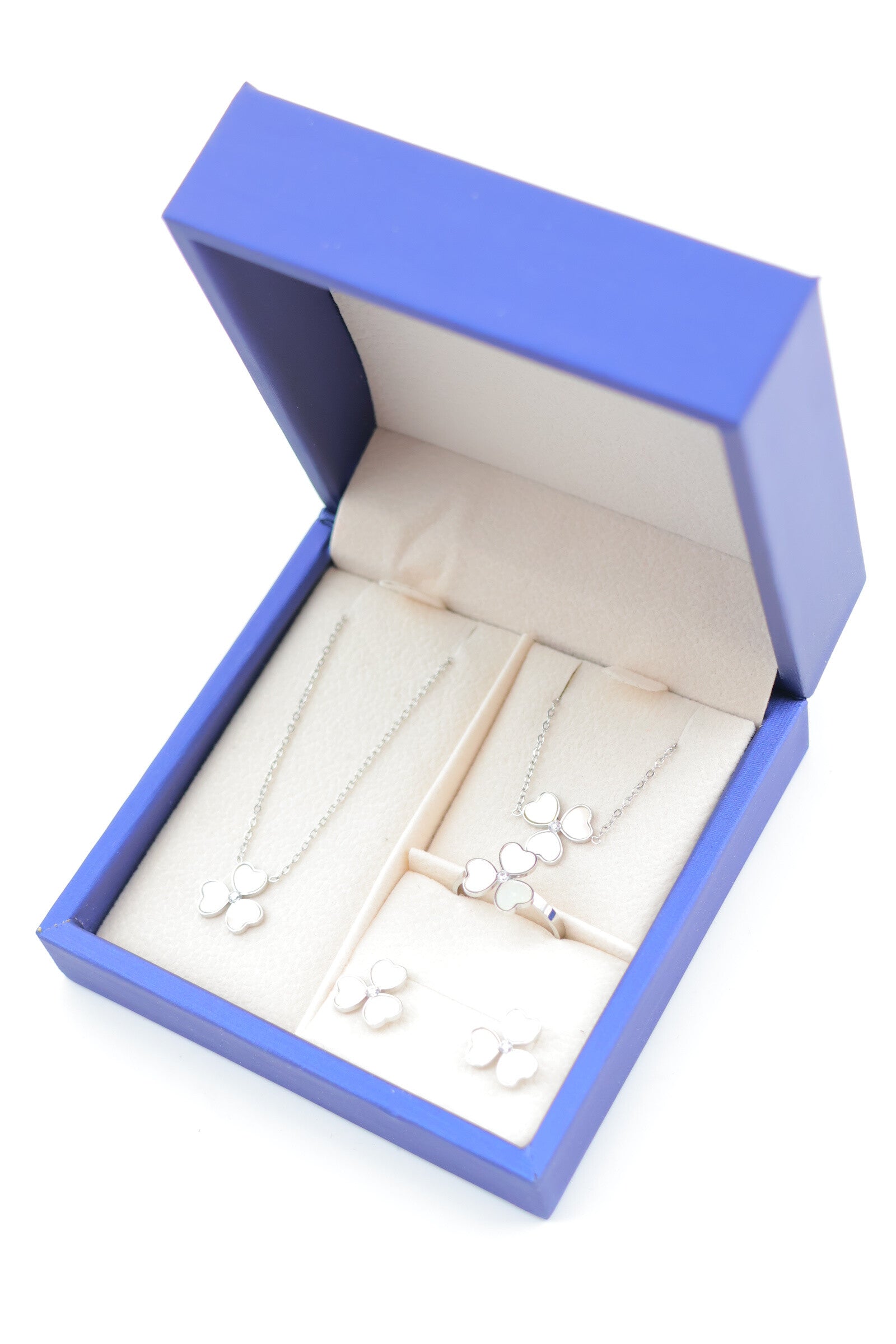 Parure de bijoux avec boîte en acier inoxydable - ARGENT
