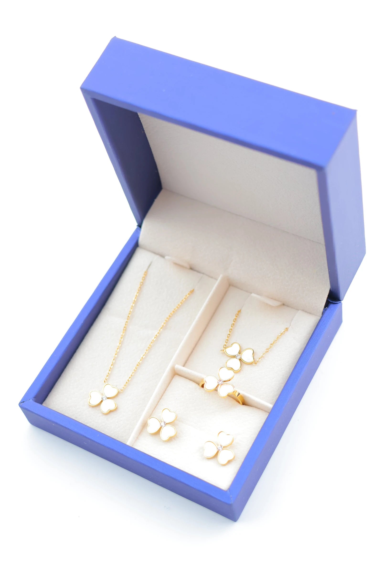 Parure de bijoux avec boîte en acier inoxydable - DORÉ