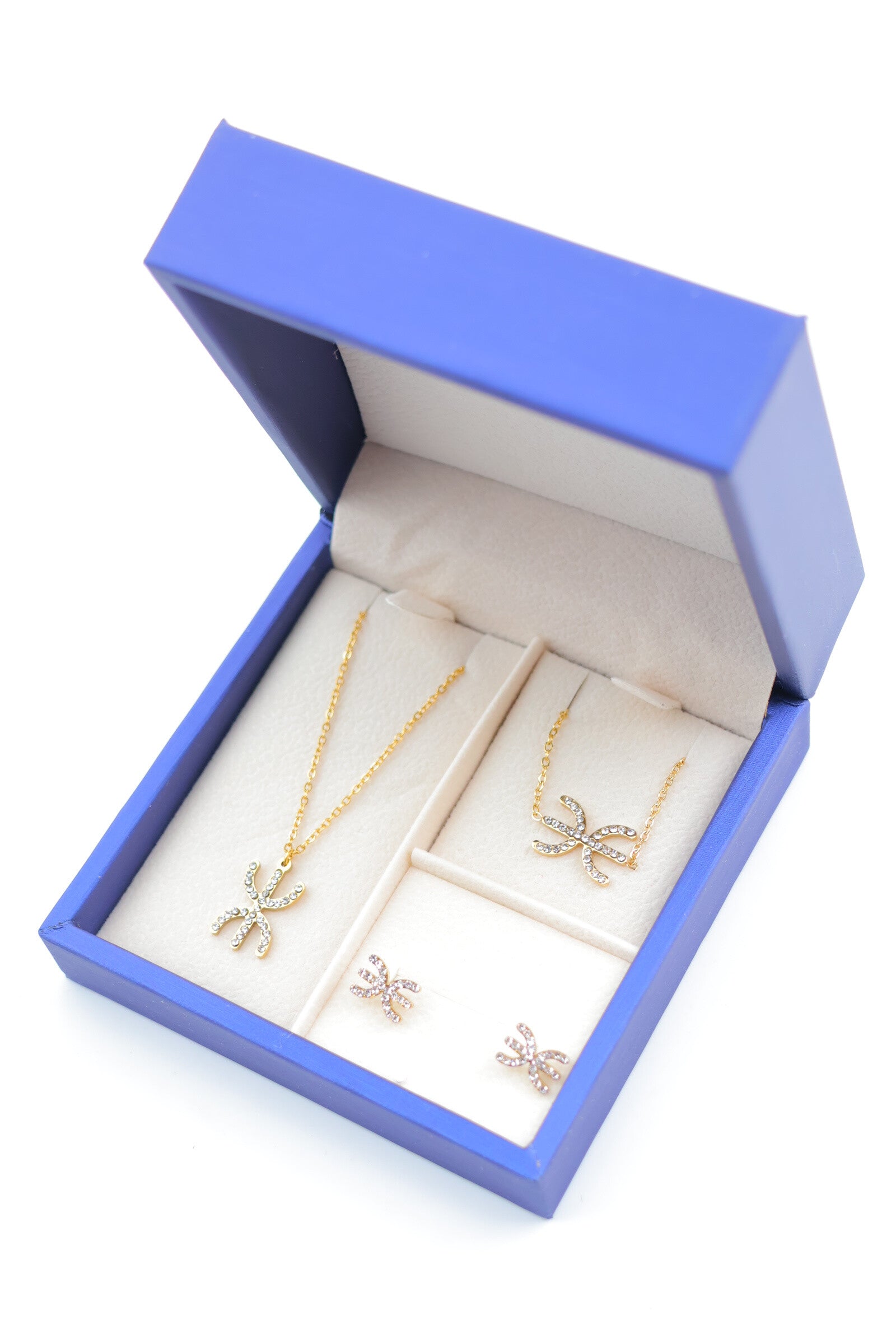 Parure de bijoux avec boîte en acier inoxydable - DORÉ