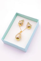 Parure de bijoux avec boîte en acier inoxydable - DORÉ