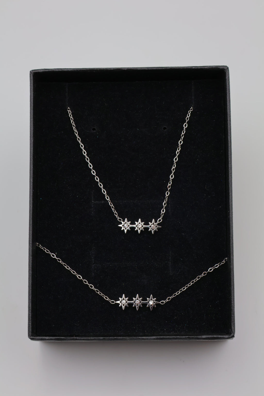 Parure de bijoux avec boîte en acier inoxydable - ARGENT