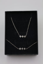 Parure de bijoux avec boîte en acier inoxydable - ARGENT
