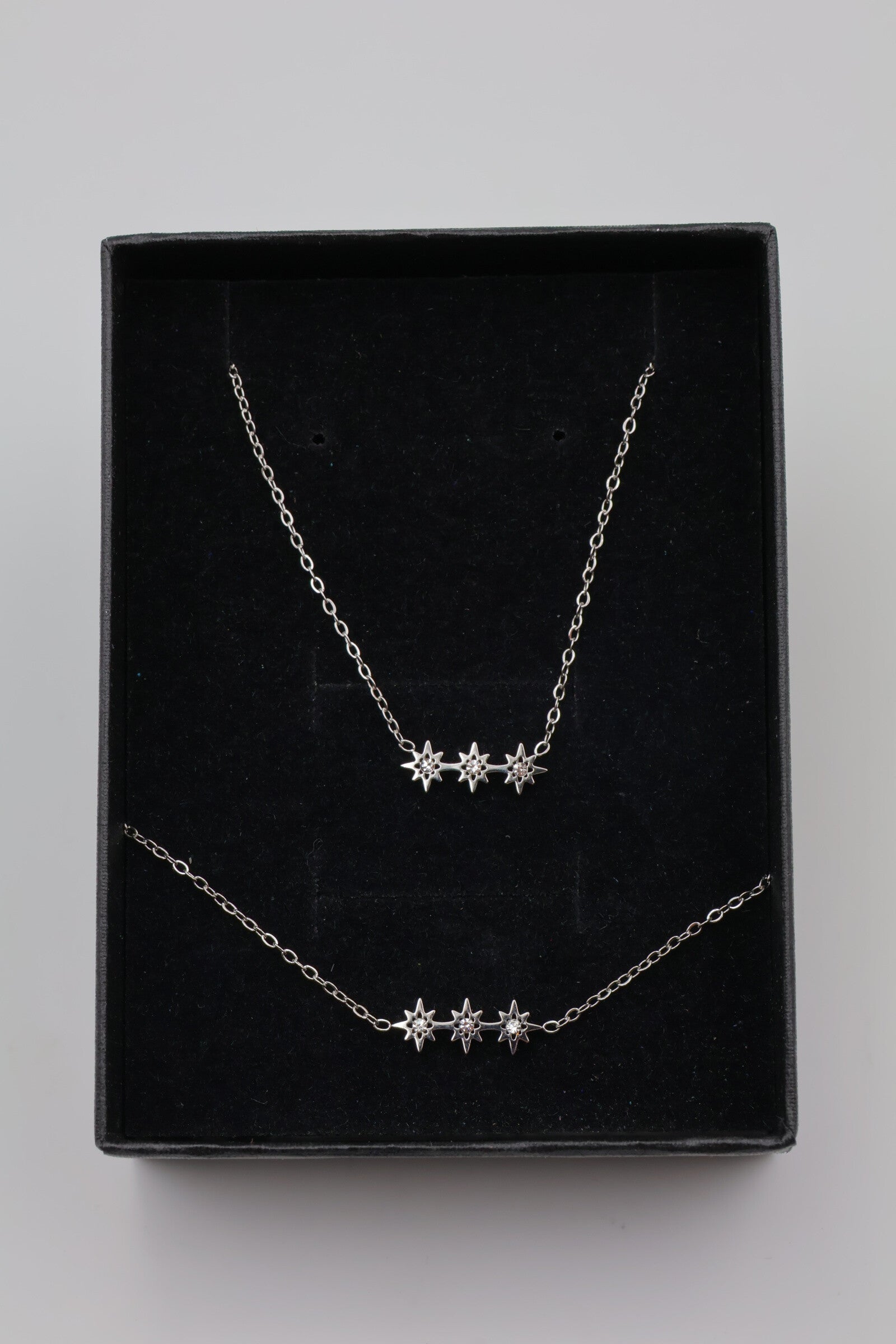Parure de bijoux avec boîte en acier inoxydable - ARGENT