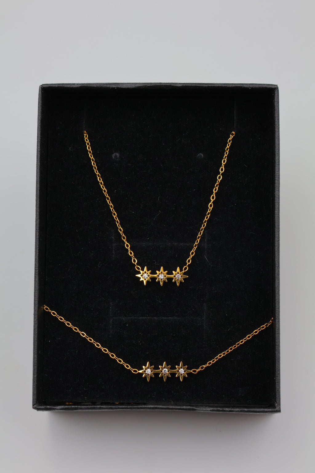 Parure de bijoux avec boîte en acier inoxydable - DORÉ