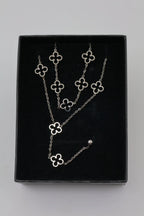 Parure de bijoux avec boîte en acier inoxydable - ARGENT