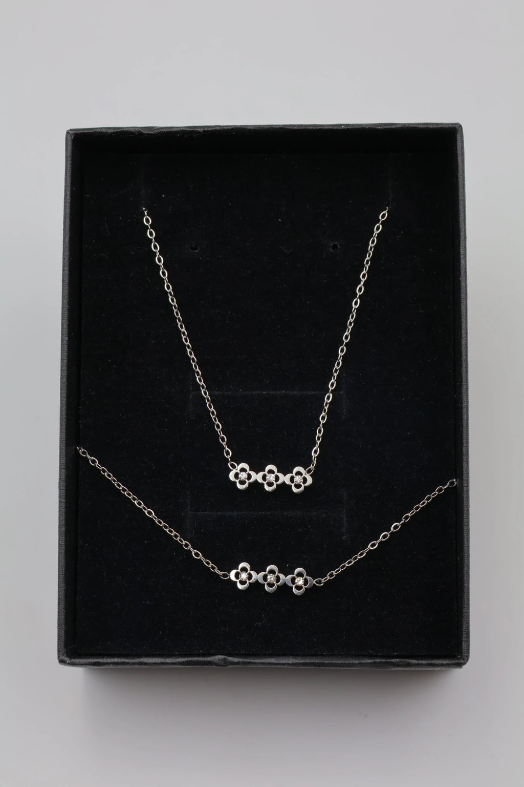 Parure de bijoux avec boîte en acier inoxydable - ARGENT