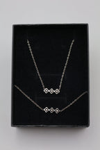 Parure de bijoux avec boîte en acier inoxydable - ARGENT