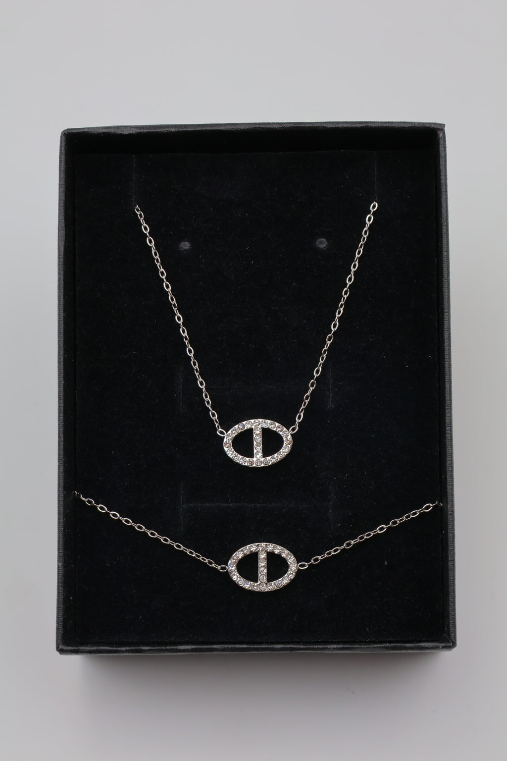 Parure de bijoux avec boîte en acier inoxydable - ARGENT