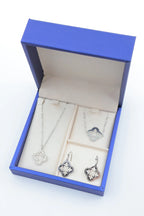 Parure de bijoux avec boîte en acier inoxydable - ARGENT