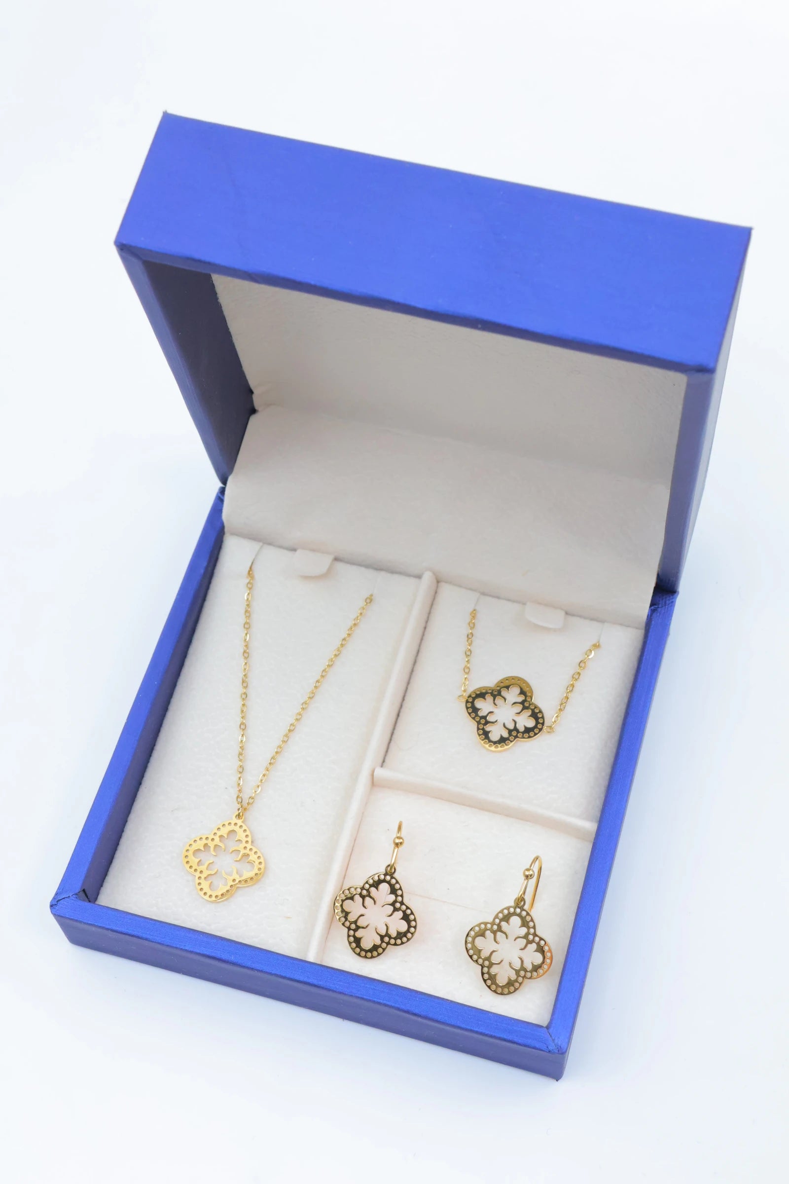 Parure de bijoux avec boîte en acier inoxydable - DORÉ