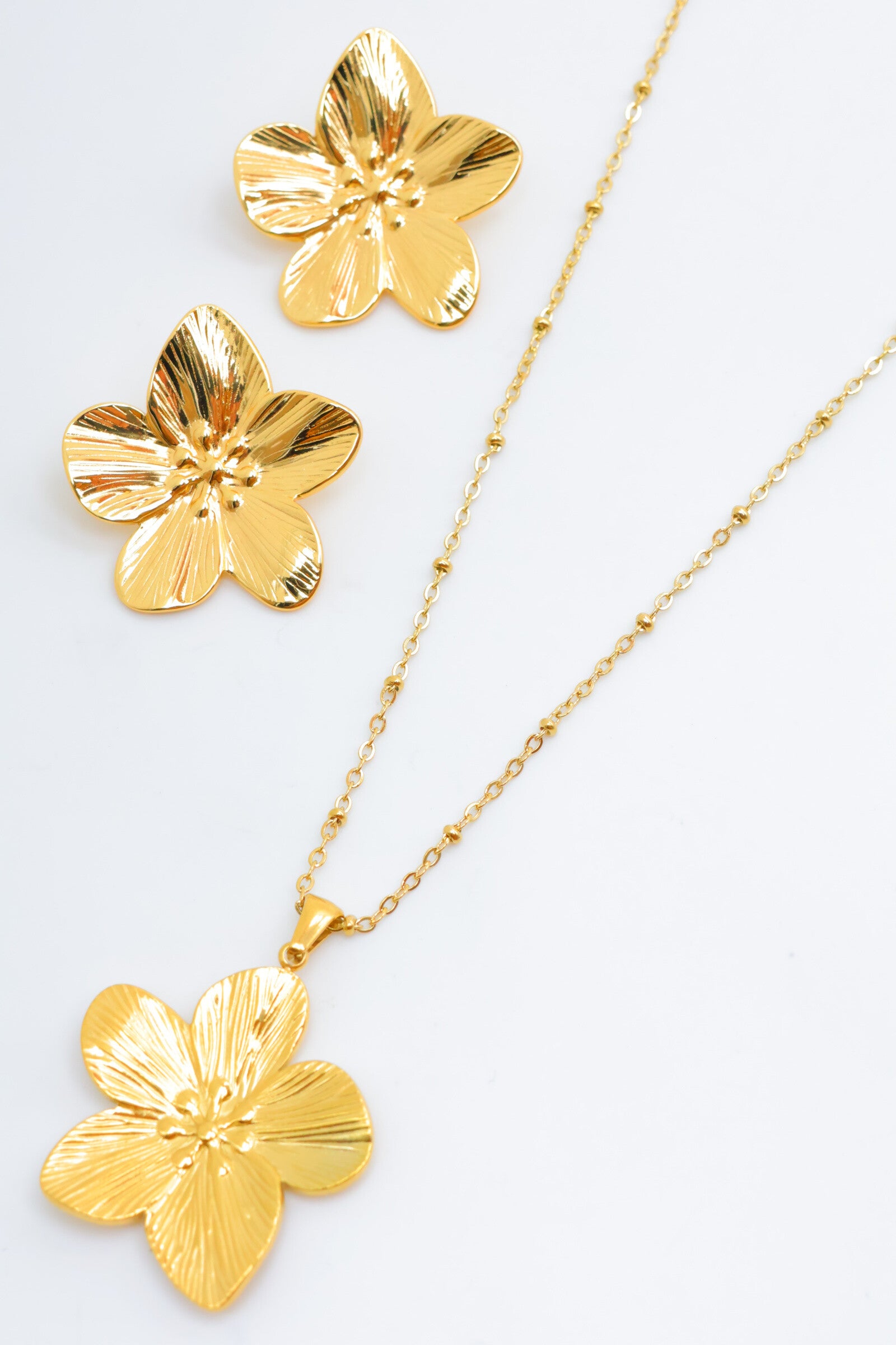 Parure de bijoux en acier inoxydable - DORÉ