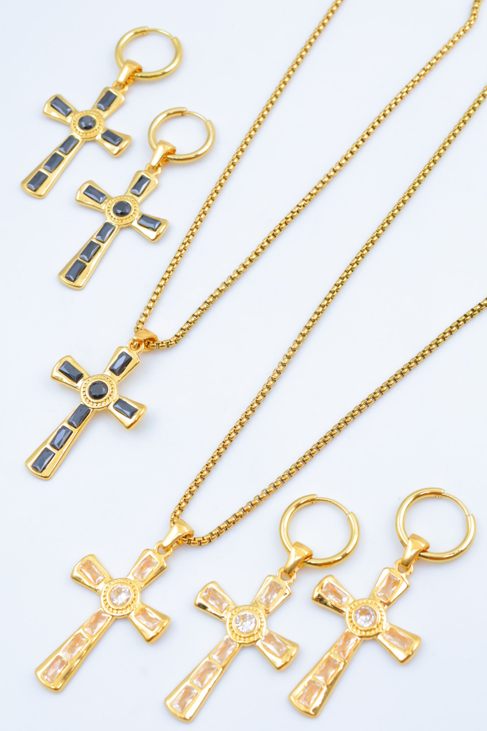 Parure de bijoux en acier inoxydable - NOIR