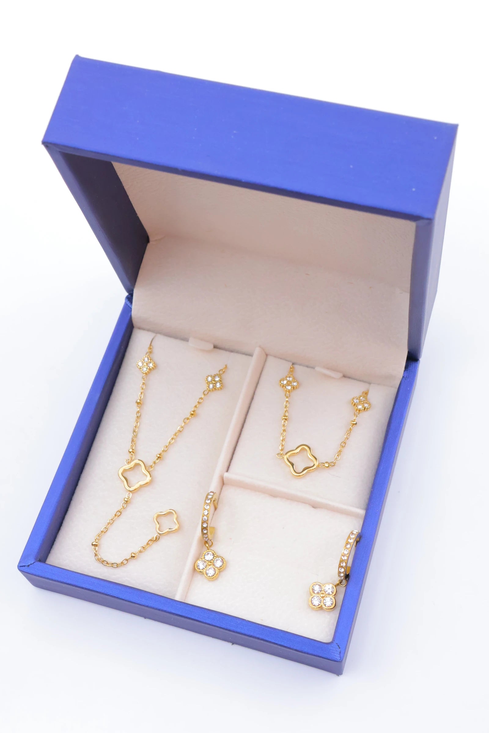 Parure de bijoux avec boîte en acier inoxydable - DORÉ