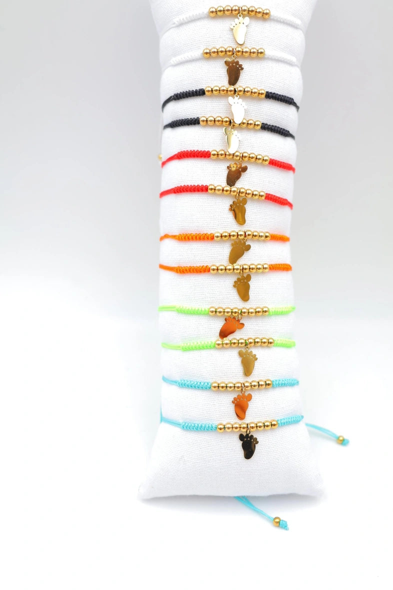 Lot de 12 bracelets en acier inoxydable avec coussin - MULTICOLORE