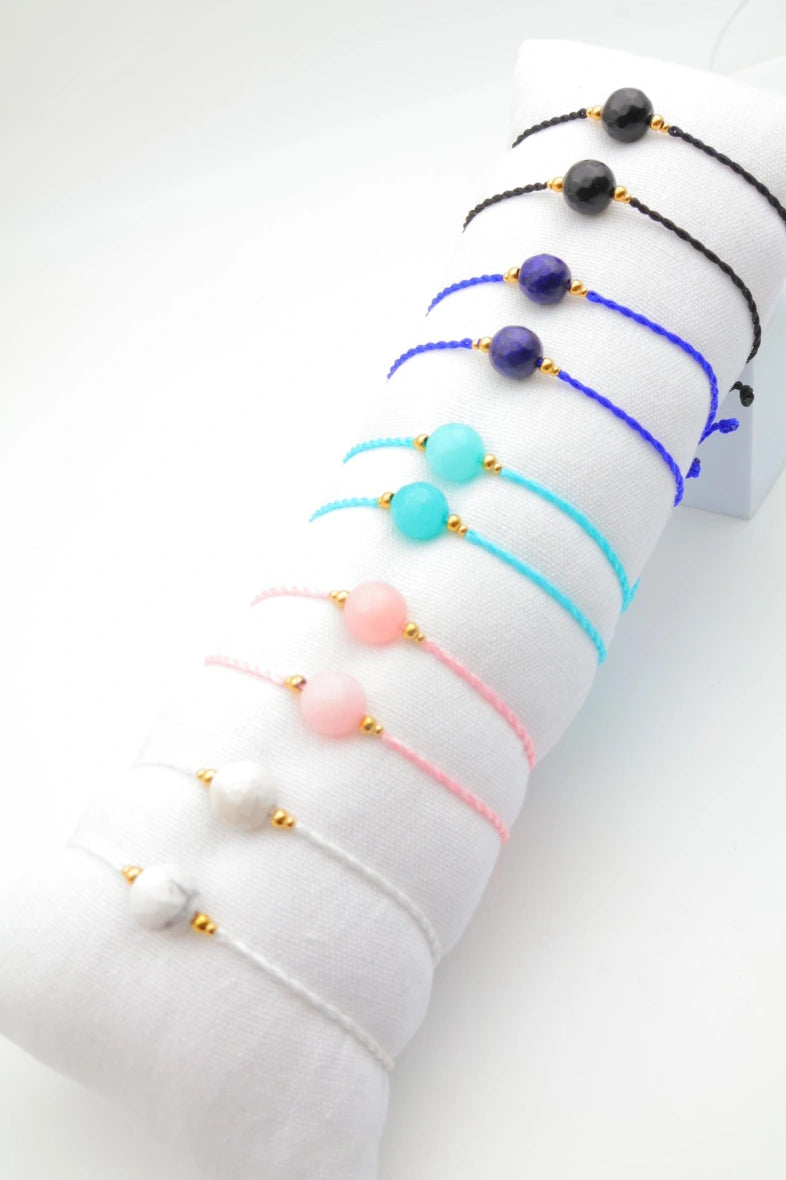 Lot de 12 bracelets en acier inoxydable avec coussin - MULTICOLORE