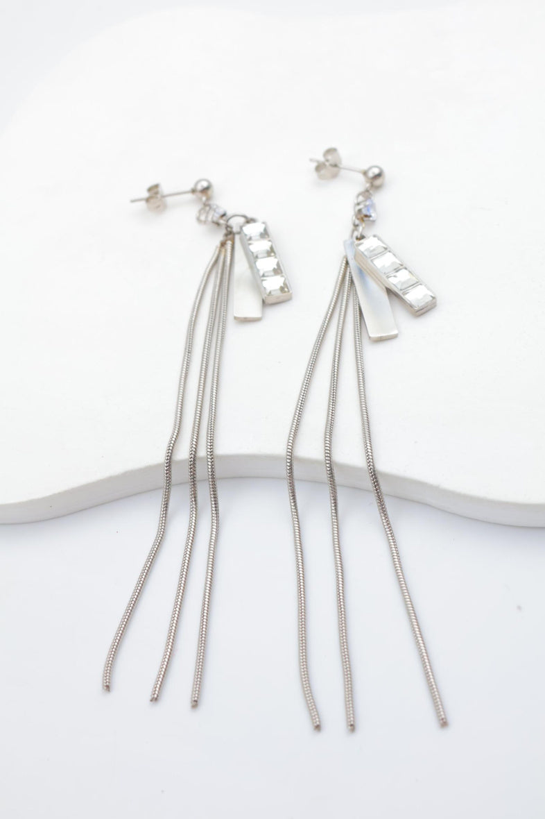 Boucles d'oreilles en acier inoxydable - ARGENT