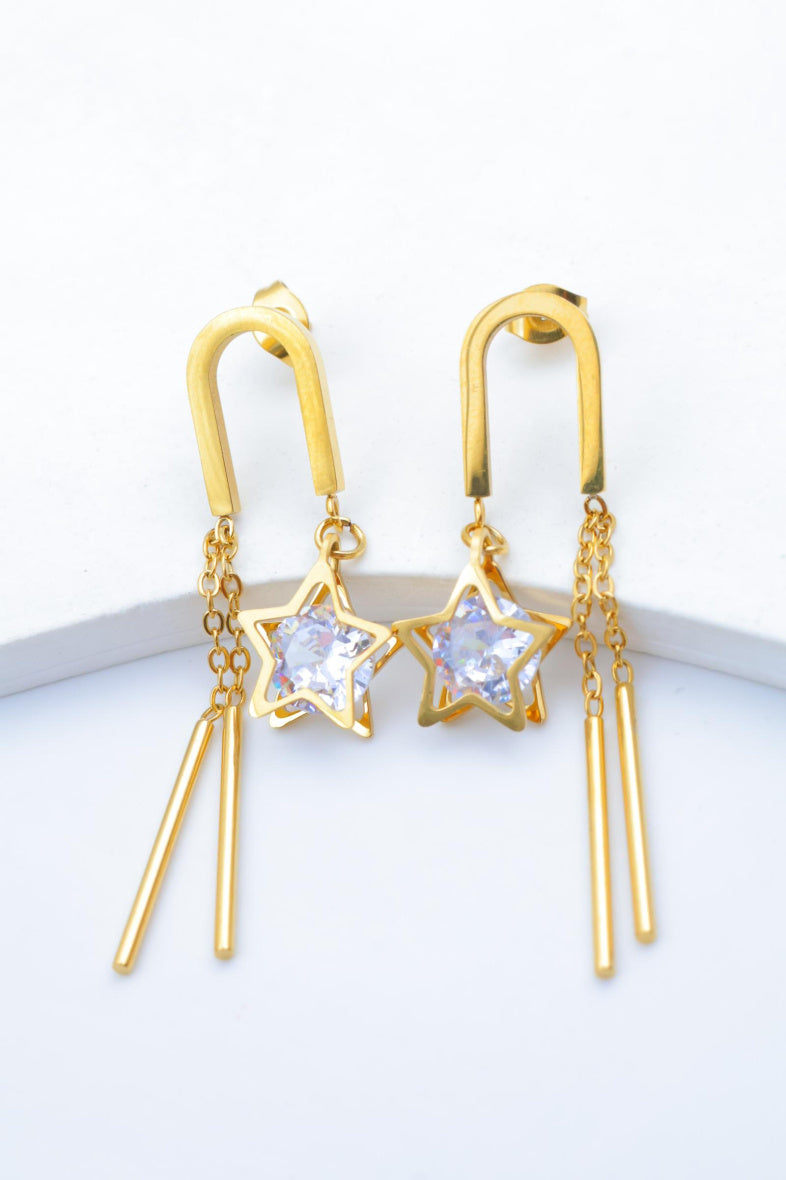 Boucles d'oreilles en acier inoxydable - DORÉ