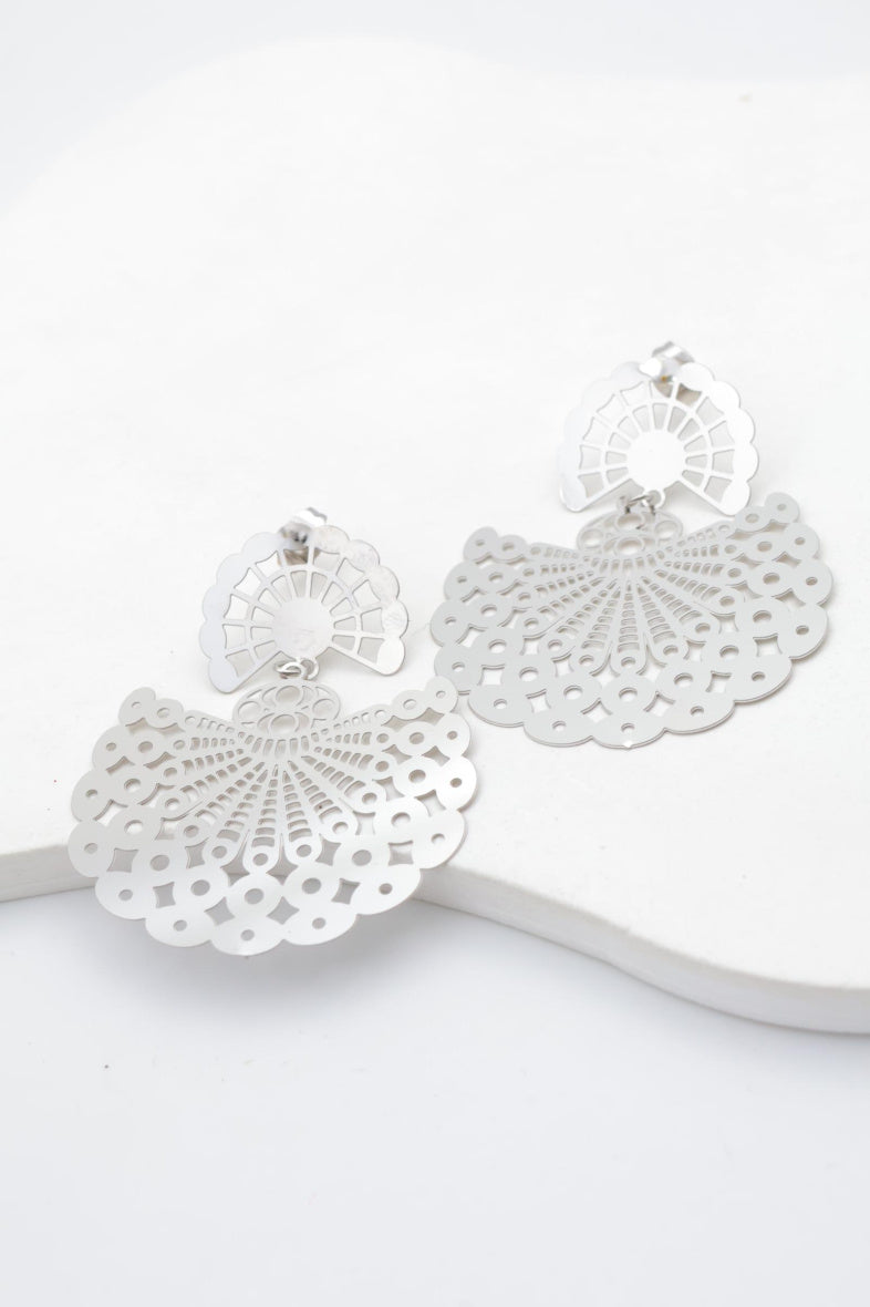 Boucles d'oreilles en acier inoxydable - ARGENT