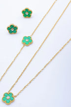 Parure de bijoux en acier inoxydable - VERT