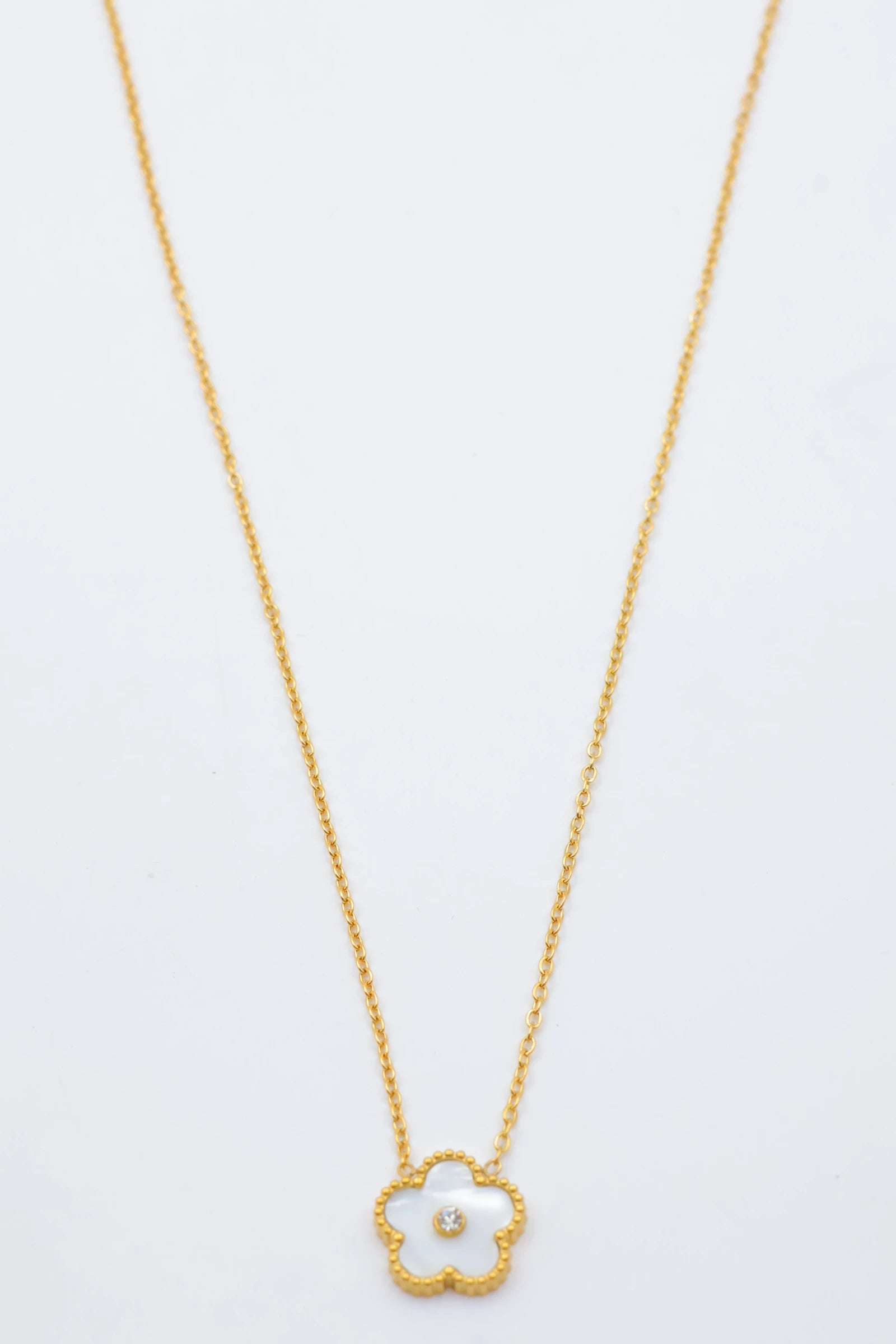 Collier en acier inoxydable - BLANC