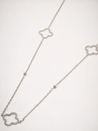 Collier sautoir en acier inoxydable - ARGENT