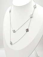 Collier sautoir en acier inoxydable - ARGENT