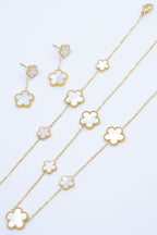 Parure de bijoux en acier inoxydable - BLANC