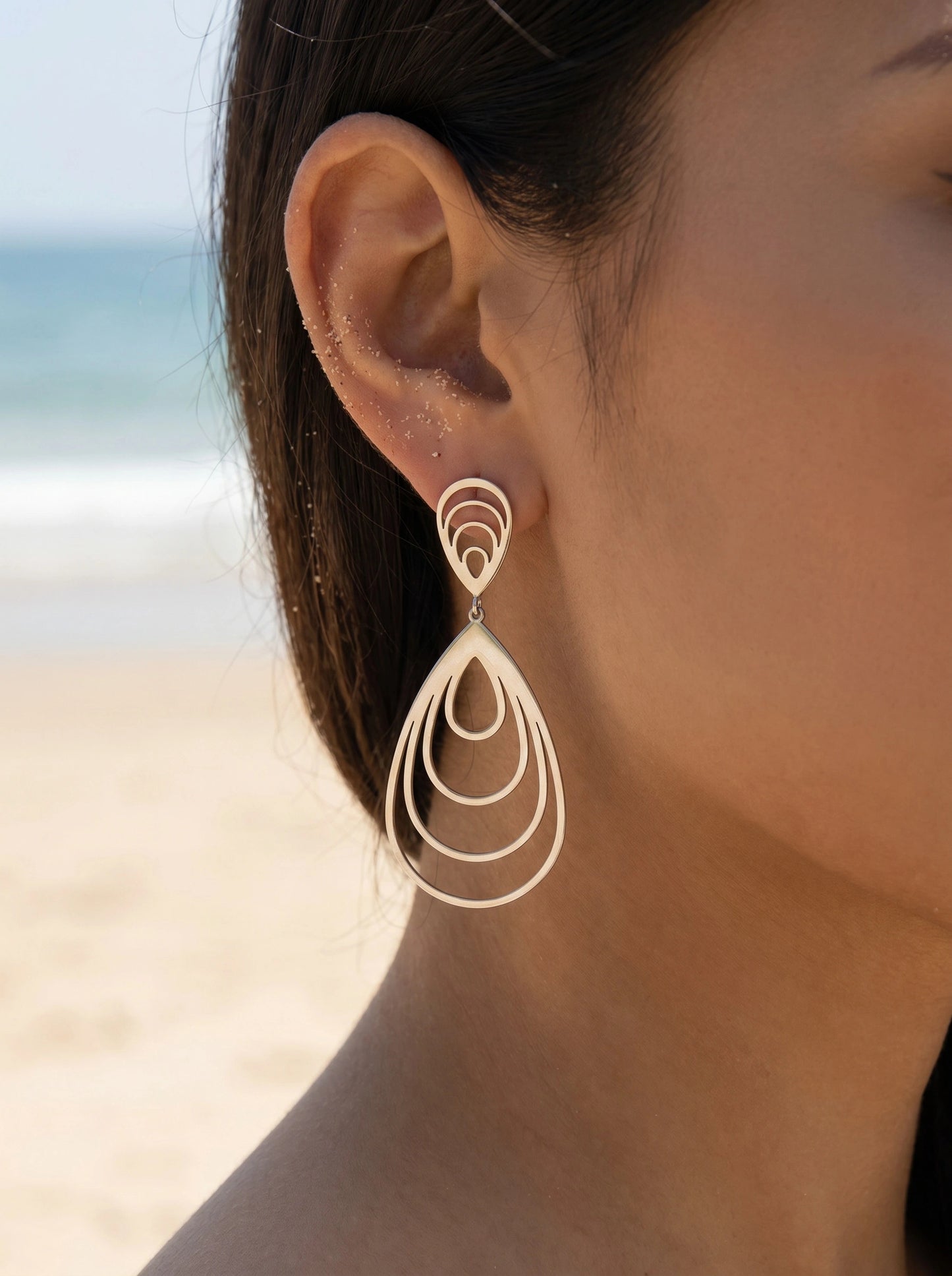 Boucles d’oreilles en acier inoxydable