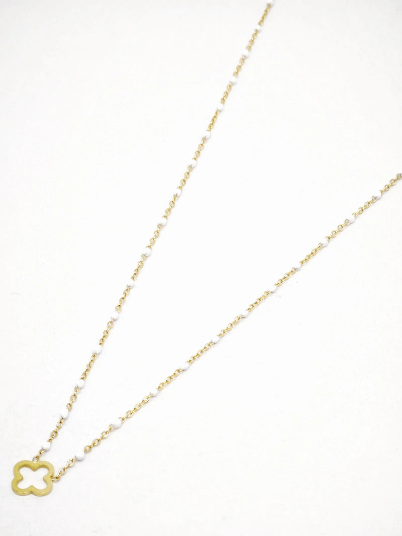 Collier en acier inoxydable - BLANC