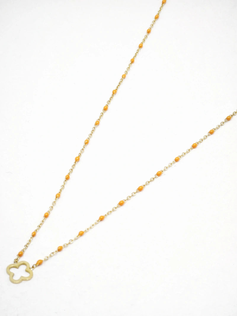 Collier en acier inoxydable - ORANGE