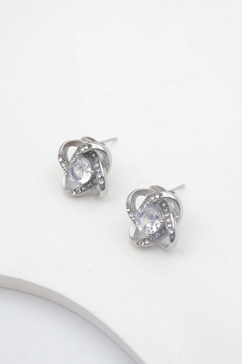 Boucles d'oreilles en acier inoxydable - ARGENT