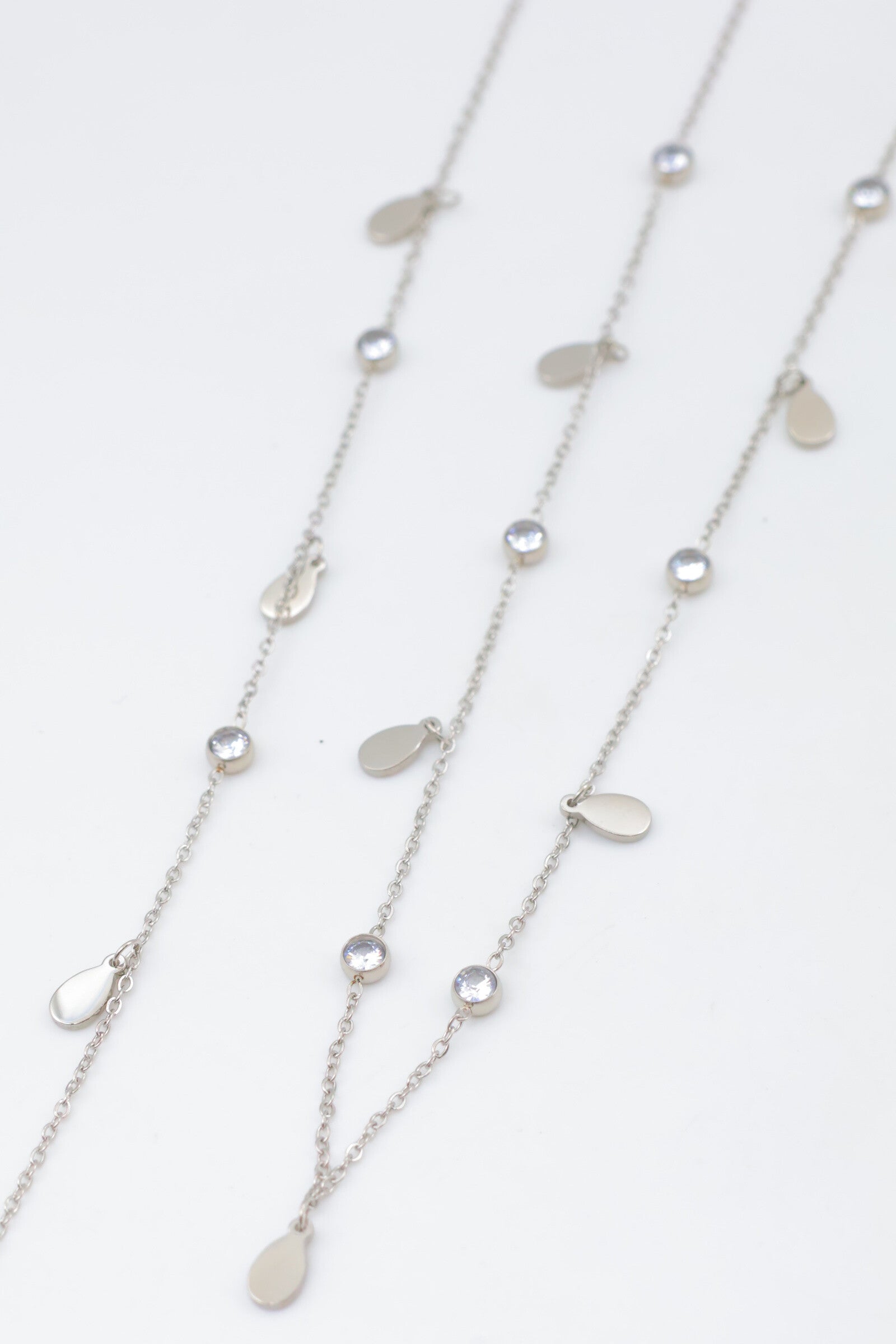 Parure de bijoux en acier inoxydable - ARGENT