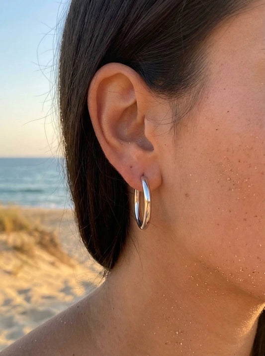 Boucles d’oreilles en acier inoxydable