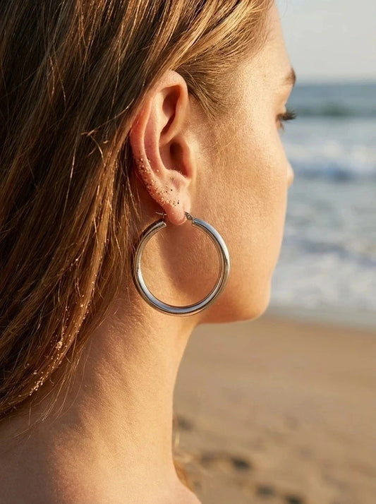Boucles d’oreilles en acier inoxydable