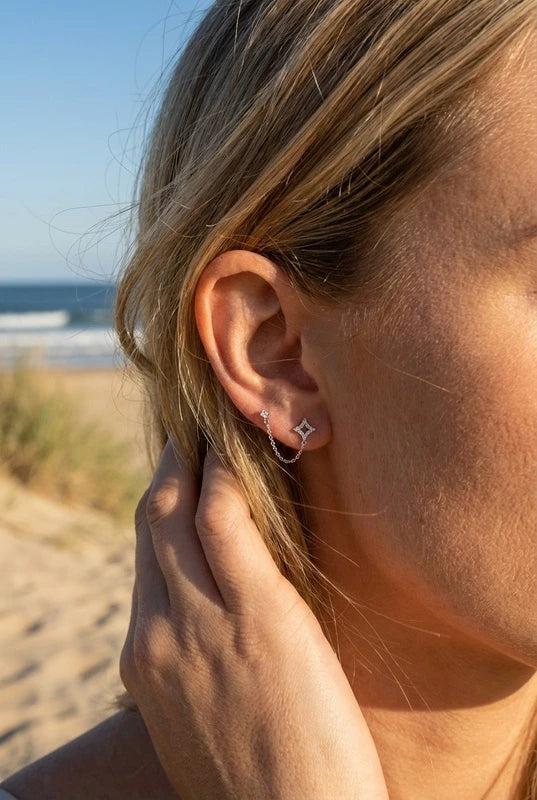 Boucles d’oreilles en acier inoxydable