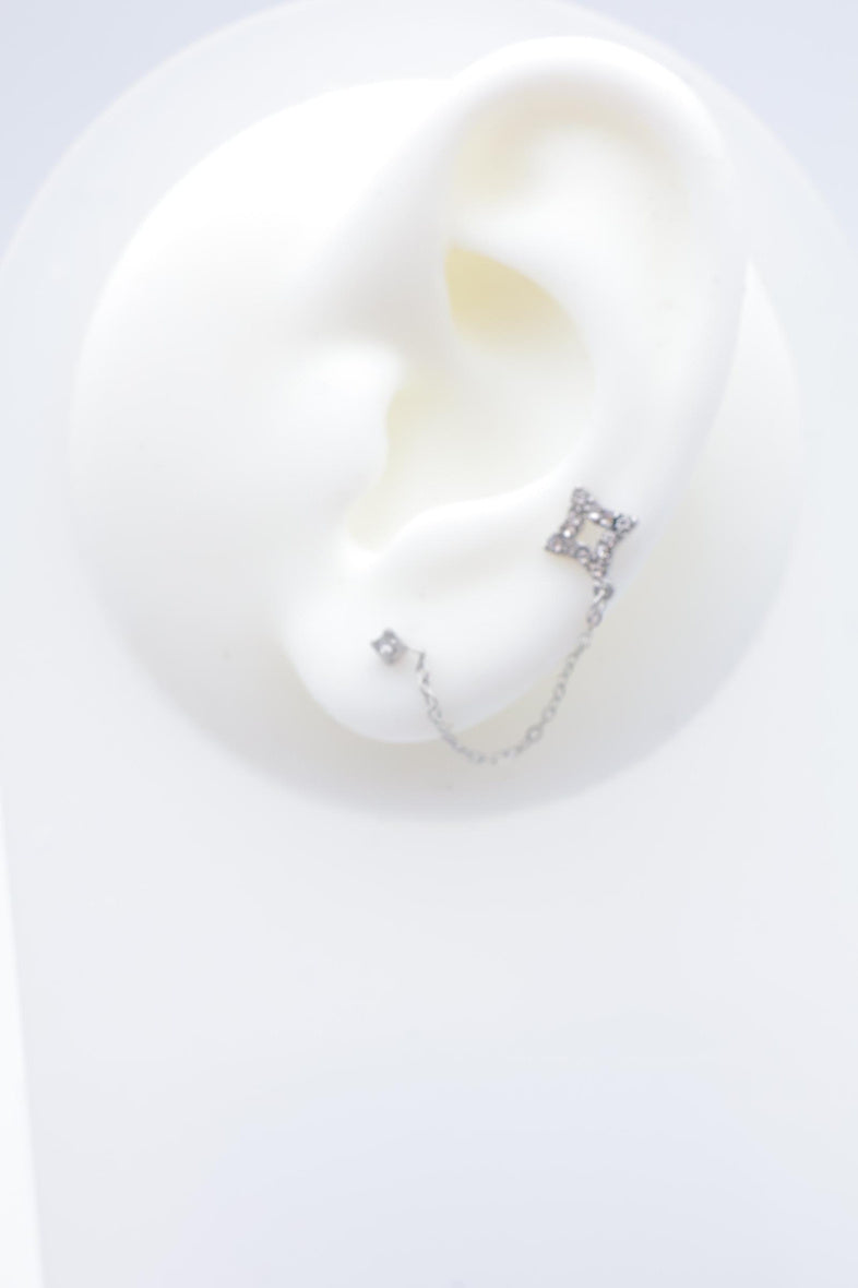 Boucles d'oreilles en acier inoxydable - ARGENT