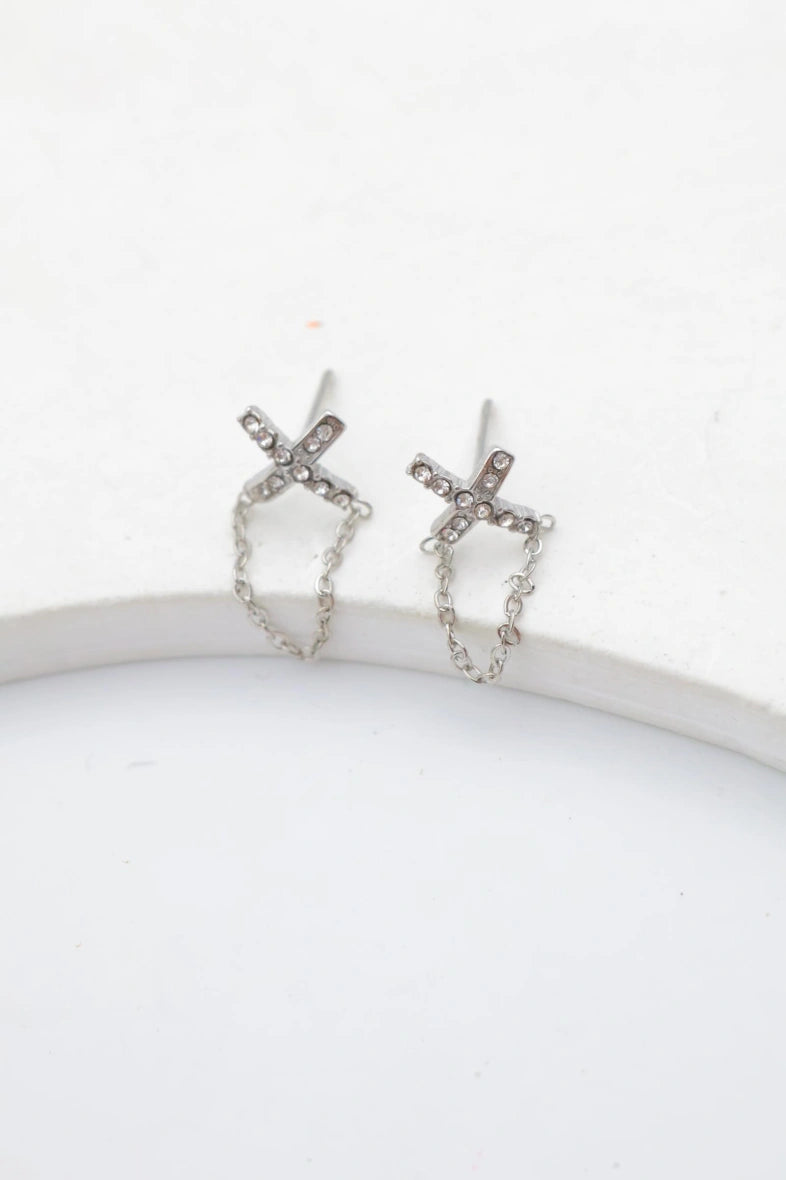 Boucles d'oreilles en acier inoxydable - ARGENT