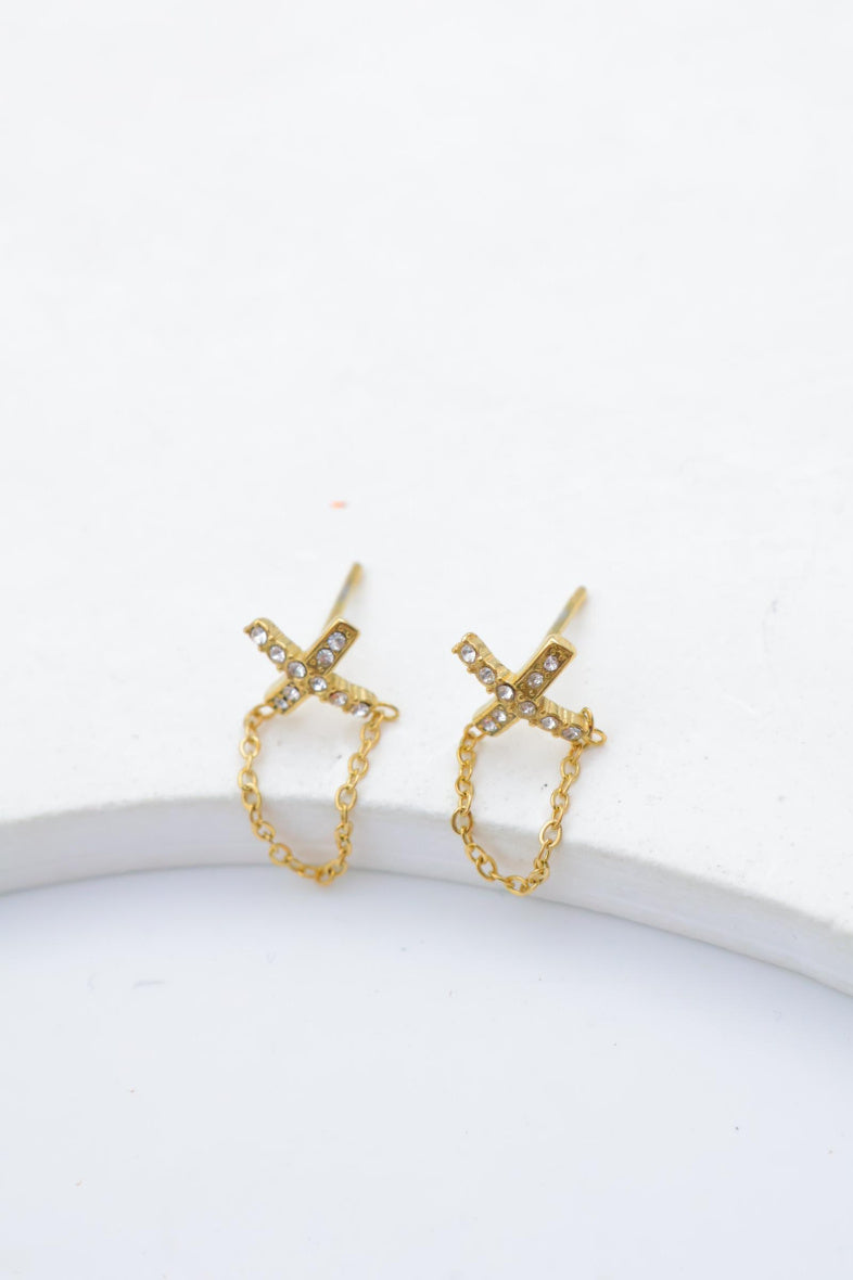 Boucles d'oreilles en acier inoxydable - DORÉ