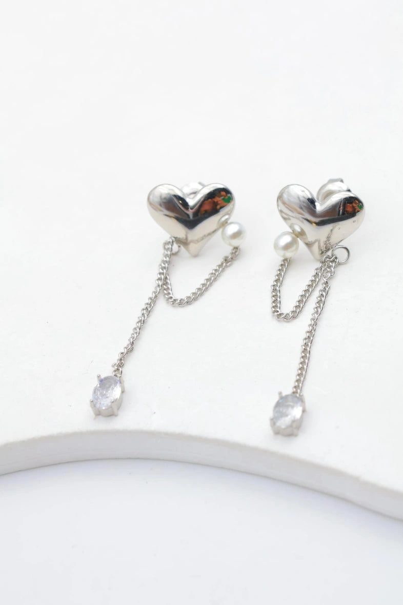 Boucles d'oreilles en acier inoxydable - ARGENT