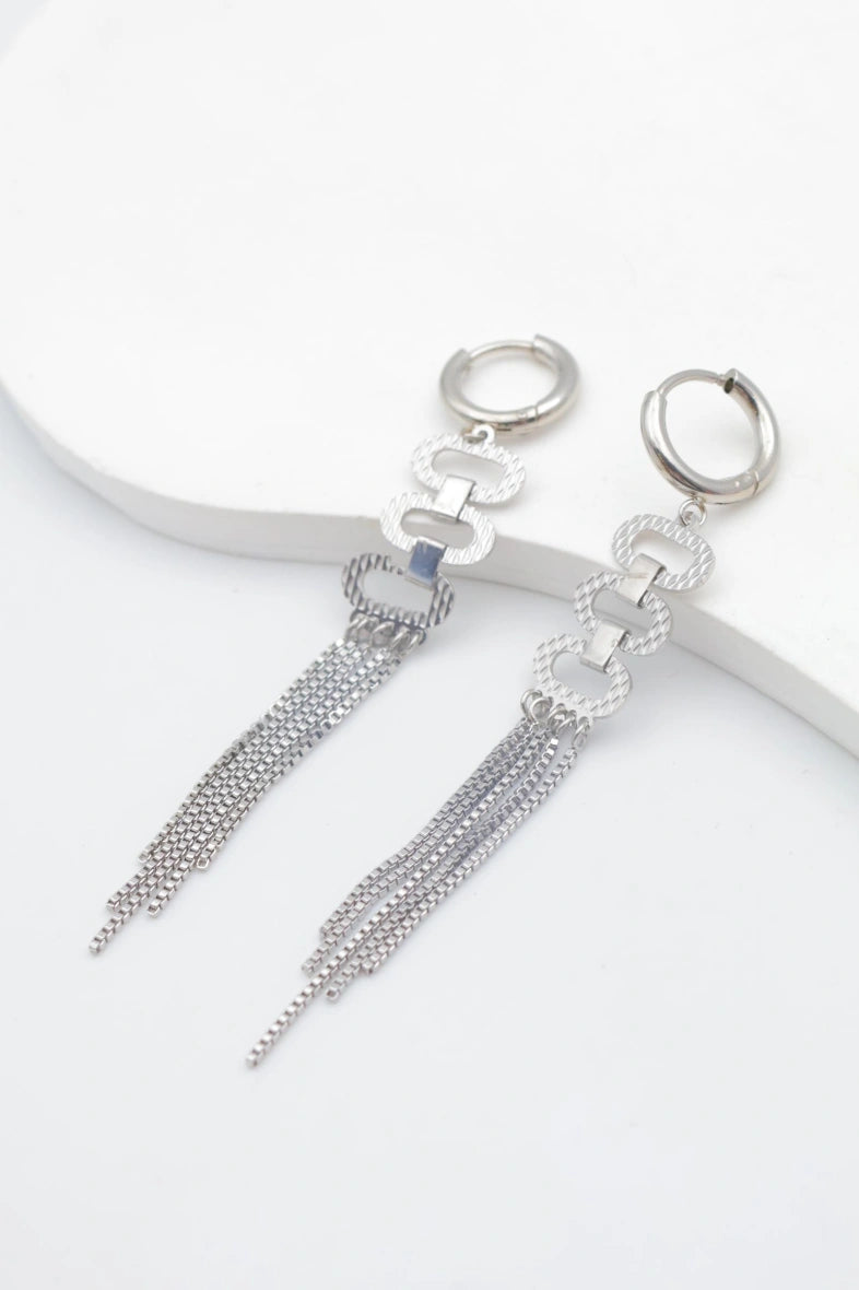 Boucles d'oreilles en acier inoxydable - ARGENT