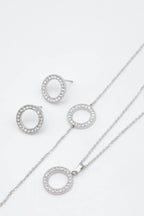 Parure de bijoux en acier inoxydable - ARGENT