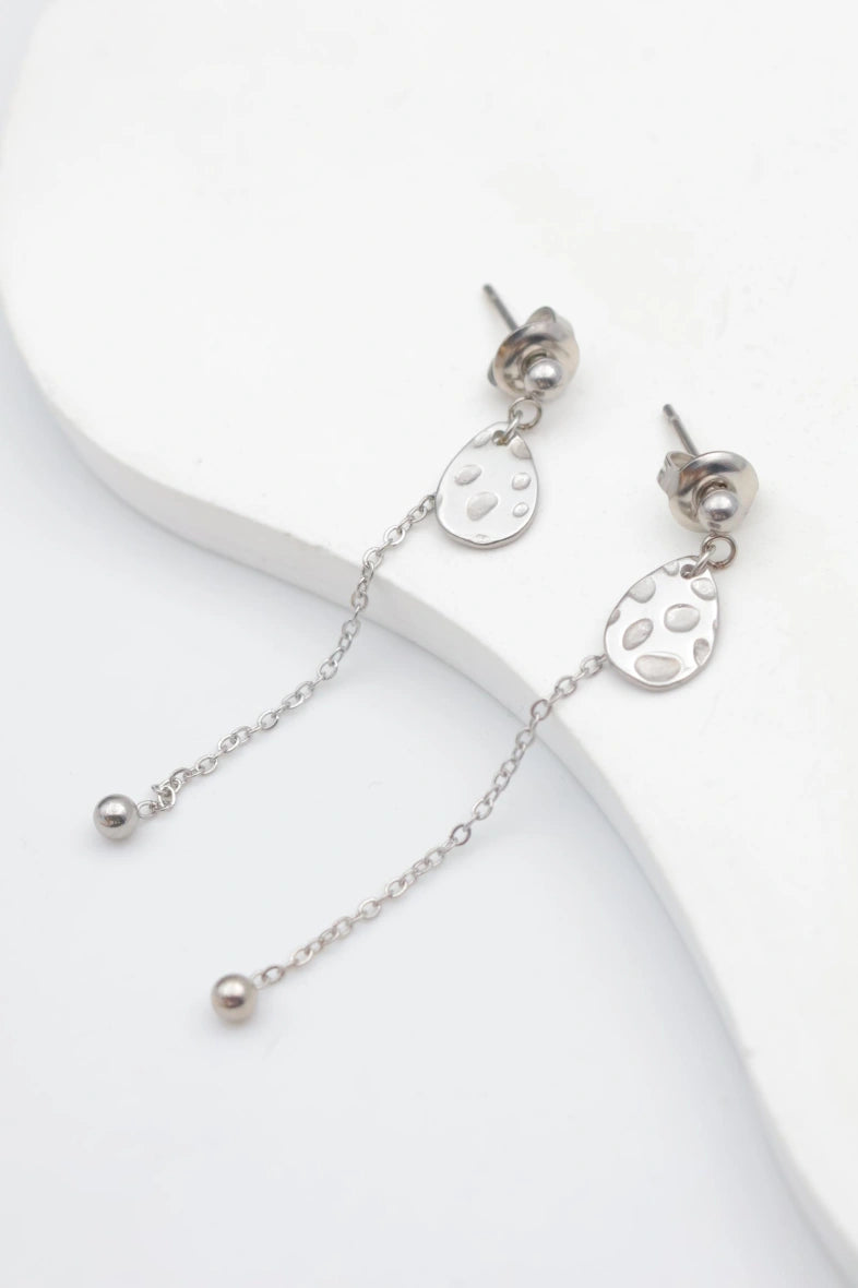 Boucles d'oreilles en acier inoxydable - ARGENT