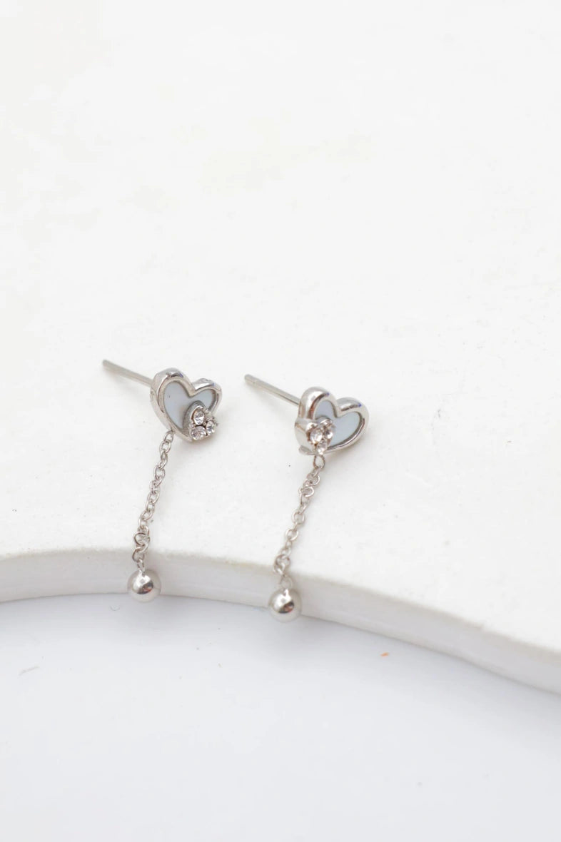 Boucles d'oreilles en acier inoxydable - ARGENT