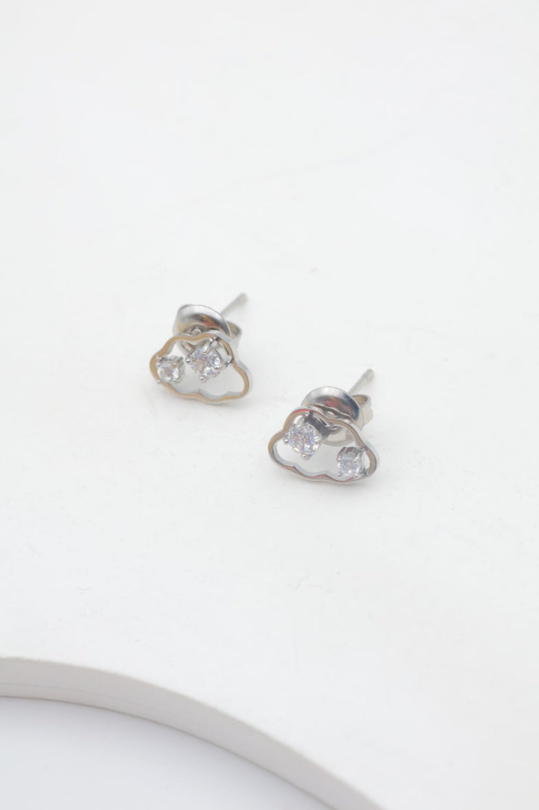 Boucles d'oreilles en acier inoxydable - ARGENT