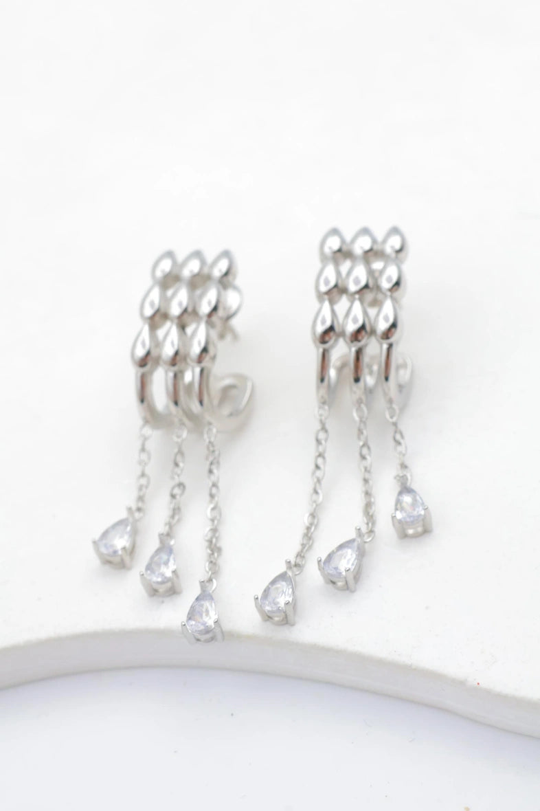 Boucles d'oreilles en acier inoxydable - ARGENT