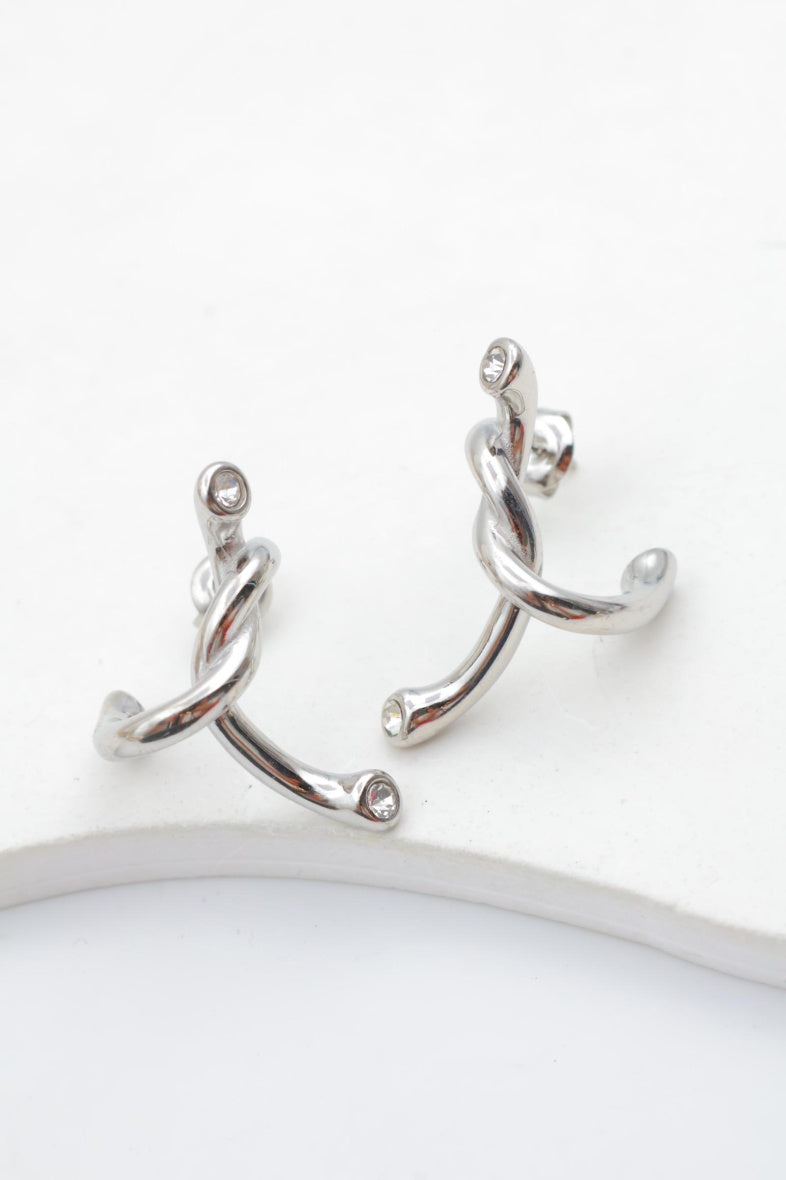 Boucles d'oreilles en acier inoxydable - ARGENT