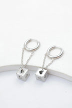 Boucles d'oreilles en acier inoxydable - ARGENT