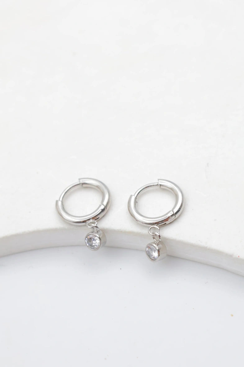 Boucles d'oreilles en acier inoxydable - ARGENT